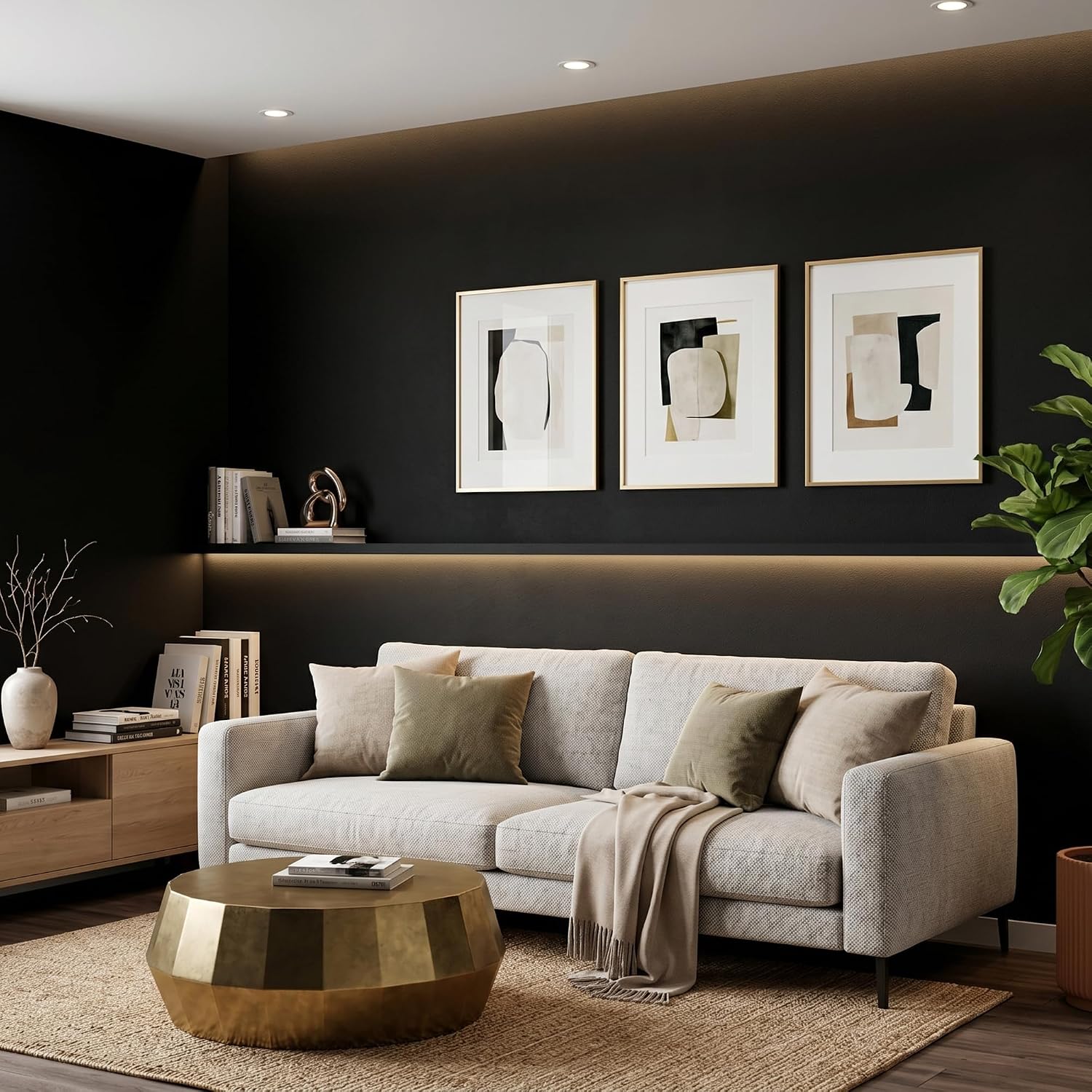 FUKU MON 24"x394" Black Wallpaper Peel and Stick Black Contact Paper Matte Solid Textured Self Adhesive Removable Thick Vinyl Film Roll for Cabinets Bedroom Wall Decoration Black 24" x 394"